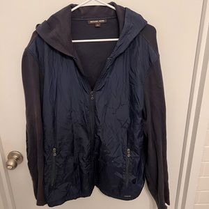 Michael Kors Men’s Hybrid Hooded Jacket – Navy – Size XL
